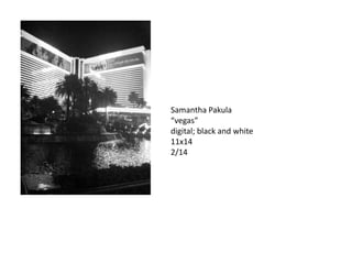 Samantha Pakula
“vegas”
digital; black and white
11x14
2/14

 