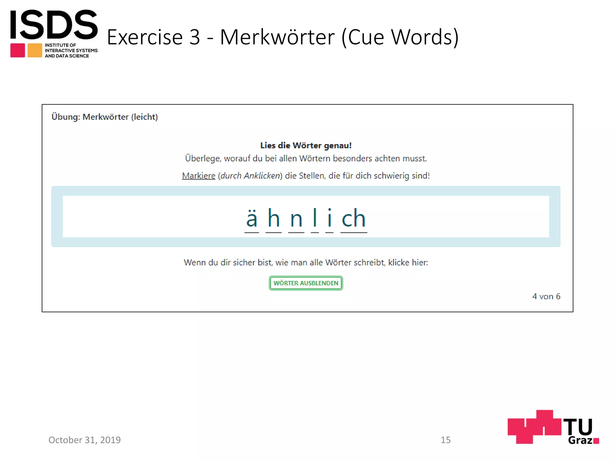 Exercise 3 - Merkwörter (Cue Words)
October 31, 2019 15
 