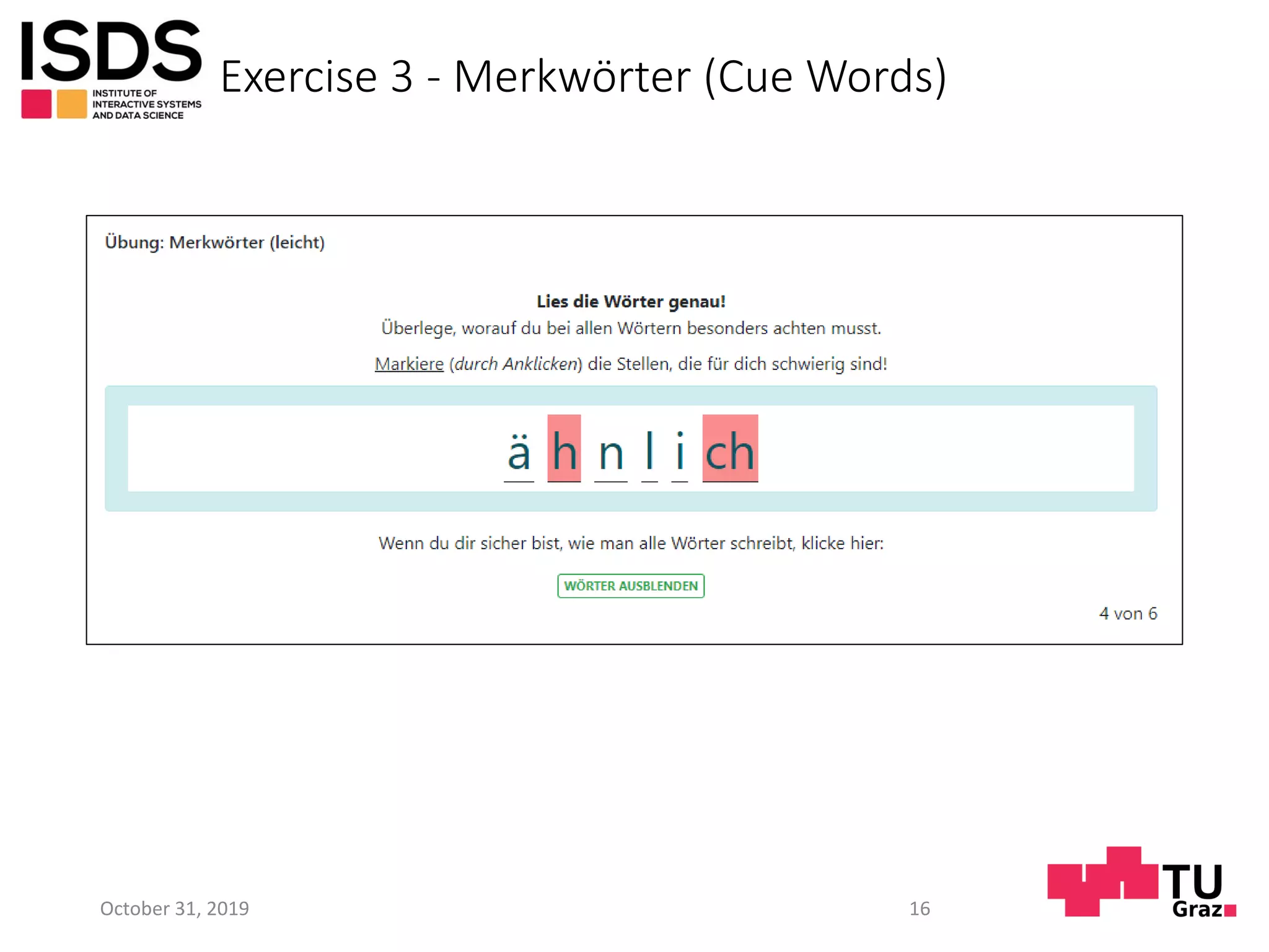 Exercise 3 - Merkwörter (Cue Words)
October 31, 2019 16
 