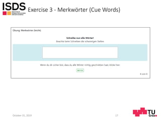 Exercise 3 - Merkwörter (Cue Words)
October 31, 2019 17
 