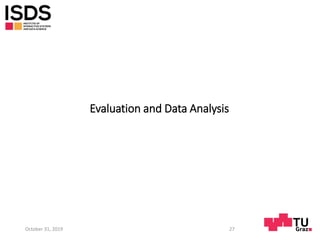 Evaluation and Data Analysis
October 31, 2019 27
 