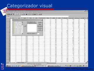 Categorizador visualSPSS: POP Psicología Educativa