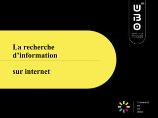 La recherche d’information sur internet 