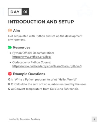 Master Python in 15 Days.pdf | Programming Languages | Computing