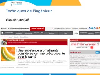 Techniques de l’ingénieur
Espace Actualité
30
 