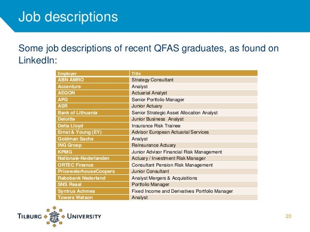 job description of actuary