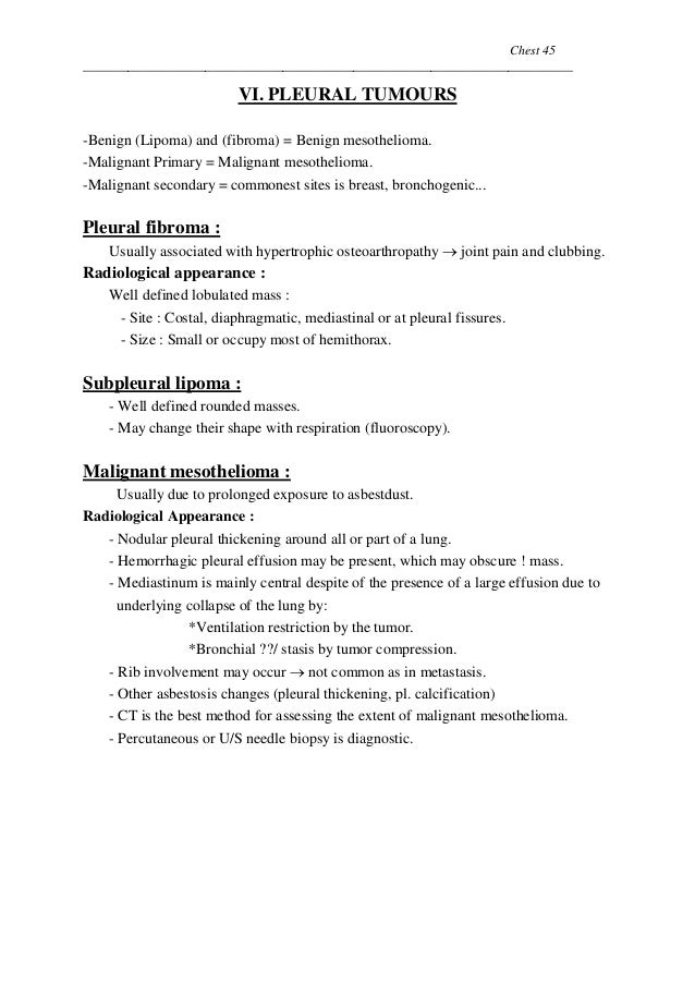 Master radiology notes chest