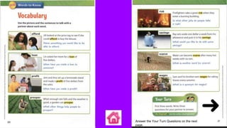 Vocabulary: Words to know pg. 20-21
Answer the Your Turn Questions on the next
page.
 