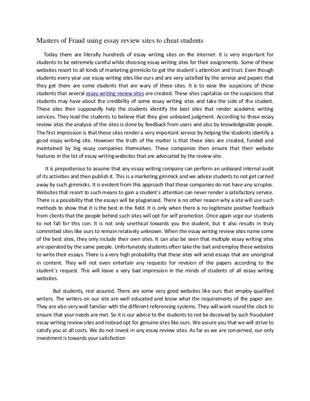 Review essay writing websites