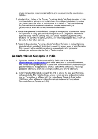 Why Pursuing a Master's in Geoinformatics in India is a Smart Choice ...
