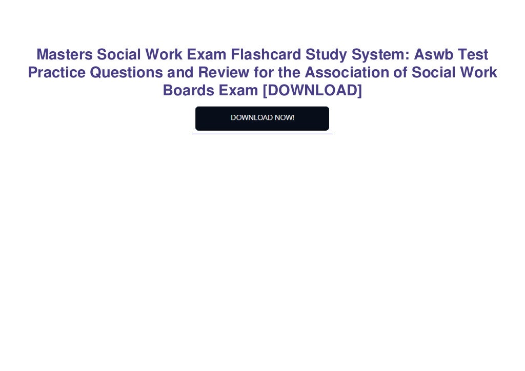 Masters Social Work Exam Flashcard Study System Aswb Test Practice