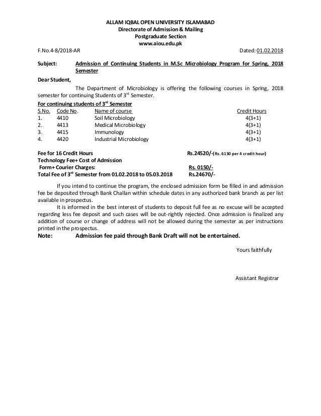 AIOU B.ED , M.ED AND MA EDUCATION PROGRAM