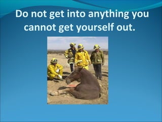 Do not get into anything you
 cannot get yourself out.
 