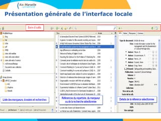Présentation générale de l’interface locale
 
