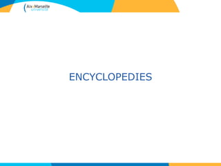 Encyclopédies de poche sur CAIRN
A partir de la base de données Cairn : accès à la collection des
encyclopédies de poche Que-sais je? et Repères en sciences & techniques.
 