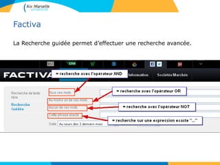 Factiva
Liste des résultats :
 