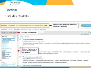 Bases de données Ebscohost : GreenFILE
GreenFILE indexe des revues d'intérêt général et
scientifiques ainsi que des documents gouvernementaux et
des rapports sur les effets positifs et négatifs de l'activité
humaine sur l'environnement.
Elle traite du réchauffement de la planète, de l'architecture
écologique, de la pollution, de l'écoagriculture, de l’énergie
renouvelable, du recyclage etc…
Cette base de données comporte un index et les résumés de
plus de 384 000 enregistrements, ainsi que des textes
intégraux Open Access pour plus de 4 700 enregistrements.
43
 