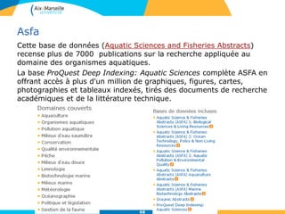 Asfa
• Exporter/Enregistrer : possibilité d’export de références au format RIS.
Site compatible avec Zotero.
• Créer une alerte/fil RSS : alerte par mail ou flux RSS
68
 