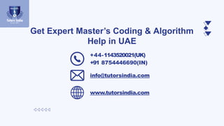 Master’s Coding & Algorithm Development Services UAE.pptx
