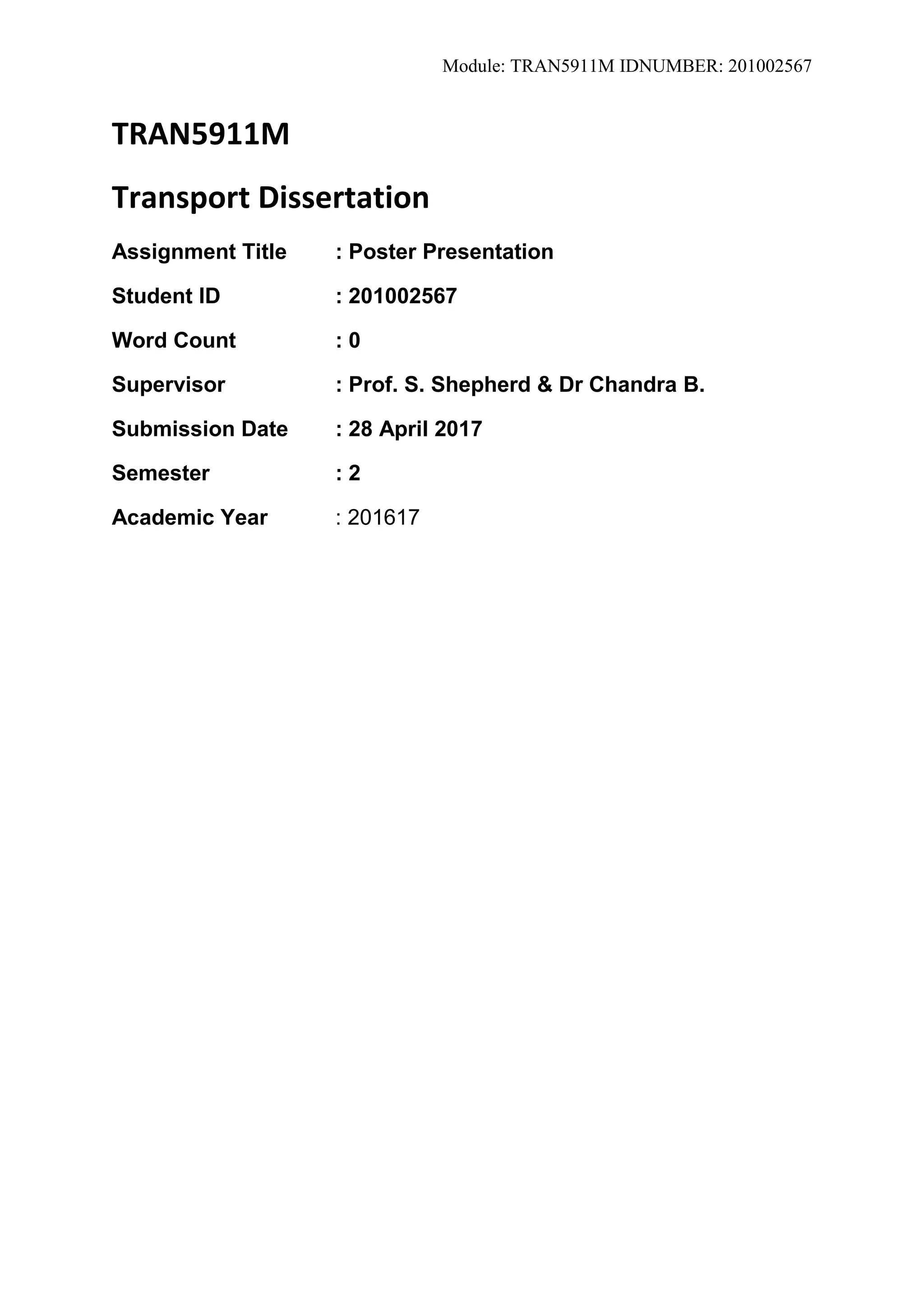 Initial assessment of ‘lively’impact of a PR scheme
using SATURN and logit model
1. Background
Park and Ride (PR)
the system of leaving the private car in a park and ride
area and taking public transport to the city center.
The binary Logit model
Predicts the proportion of a population
choosing one of two mutually exclusive option.
Model split
describes the proportion of people use
alternative forms of transportation.
4. Methodology
Where
South of Beverley town
Why
Looking to encourage mode shift
from private cars to buses.
3. Structure
CONCLUSION
ANALYSIS
ASSUMPTION
REVIEW
2. Objectives
How is the demand of PR varying ?
To investigate the effectiveness
of a PR scheme variation in its
certain features for reducing car
traffic from the city centre
5. Potential risk
Logit model
Impedance function
SATURNJourney
time
Different
Wi,Ci
Variables
Town center parking fare
PR cost (ticket fare）
PR journey time/ frequency
PR
assumption
 Operation time
 frequency
 Value of time
▪ Specific different
pair of O-D
• Only using AM period
• Not considering the different of time period
• Not considering the different travel purpose
• No analysis of the BCR( benefit cost ratio)
6. Next step
• Analysis the journey time of car base
on SATURN network modelling
• Some basic PR assumption of
operating time, frequency and fare
Yang Yang (ts16yy@leeds.ac.uk) MSc Transport Planning  Engineering
Supervisor : Chris Wiles
Second reader: Jeremy Shires
Reference
ITS;, Van Vliet, D. and atkins;. 2015. simulation and assignment of traffic in urban road networks. [Manuscript]. At: http://www.saturnsoftware.co.uk/saturnmanual/index.html
Hensher, D.A. and Button, K.J. 2000. Handbook of transport modelling. Oxford: Pergamon.
. Great Britain. Department of the Environment for Northern, I., Great Britain. Department of, T., Great Britain. Scottish Office.Industry, D. and Great Britain. Welsh, O. 1996. Design manual for roads
and bridges: Vol.12,Section 1,Part 1, Traffic appraisal of roads schemes.Traffic appraisal manual.Application of traffic appraisal to trunk road schemes. London: Dept. of Transport; Scottish Office
Industry Dept.; Welsh Office; Dept. of the Environment for Northern Ireland.
 