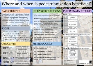  Estimate changes in traffic flow characteristics as a
result of implementation of a BRT line in Nairobi.
 Estimate and value PM2.5, CO2 and NOx emissions
consequent to a Nairobi BRT Line implementation
using the value of statistical life (VSL) methodology
 Provide a critical analysis of the choice of BRT line 1
service plan in Nairobi given these emissions
 Congestion alone costs £100m per year to ‘Nairobians’.
 PM 2.5 concentration is 2-4 times higher than WHO
guidelines causing adverse health effects, including
premature deaths
 BRT systems have the potential to reduce both
transport emissions and congestion
 The Government of Kenya is in the process of
implementing several BRT lines,
 ITDP has prepared 5 alternative service plans for
Ndovu/A104 BRT line 1, but did not consider emissions
Background 1
Research Objectives 2
Research Methodology 4
Expected Outcome 5
Run the Nairobi BRT Line 1 model to
determine the traffic characteristic
before and after implementation of
BRT
Model emissions before the
implementation of the proposed
BRT
Model emissions after the
implementation of the proposed BRT
considering:
i. Improved traffic speeds
ii. Changed traffic composition
Conversion of the emissions
reduction to monetary benefits
Critical analysis of the choice of
BRT line 1 service plan by ITDP
considering these emissions
benefits
Comparison of emissions between
the two scenarios to determine the
emissions reductions on line 1
corridor
 Traffic Congestion improvements on corridor 1
 Emissions benefits of implementing BRT in Nairobi
 Reconsideration of the choice of service plan by ITDP
INPUT: using ITDP EMME model to
calibrate a SATURN Model for BRT
Line 1
 How significant is the implementation of BRT in
addressing congestion and air quality problems in
Nairobi
 Would consideration of emissions have changed the
choice of service plan for Nairobi BRT line?
Research Questions 3
 