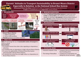 Methodology
-
Secondary analysis
of Better Points
data from the
‘Better Travel’
programme funded by
‘Transition Cities’.
Users downloaded the app
and tracked all sustainable
travel activities.
• Majority of gamification research has involved meta-
analysis of multiple apps.
• Lack of detailed analysis into individual apps.
• Samples skewed towards younger people who are
less likely to drive or make independent travel
decisions.
Gamification
‘The use of game design elements in non-game
contexts’ (Deterding et al., 2011, p.2)
Objective
To examine the potential of gamification, through
_ the app ‘Better Points’, in inducing modal shift to
walking.
The efficacy of gamification to encourage walking: a study of Better Points
Olivia Hockney, MSc Transport Planning Supervisor: Frances Hodgson 2nd Reader: Susan Grant-Muller
Research Questions
• To what extent does gamification combat the cost
of walking?
• How long does the impact of gamification last?
• For which groups of people does gamification work best
(age, gender, accommodation type, ethnicity, family,
occupation)?
• How does incentivising walking with gamification compare
with other modes?
• How do the impacts of gamification on known car users
compare with other groups?
Theory of Planned behaviourIntroduction
• It is asserted that people today are generally
more sedentary due to an aging population,
unplanned urbanisation and globalisation
(WHO, 2010).
Gamification
Elements
Leader
Boards
Levels
Digital
Rewards
Real-world
Prizes
Competitions
Social/Peer
Pressure
• In England, between 1975-2003 total walking distance per
person reduced by approximately 25% resulting in health
and environmental implications (Butland et al., 2007)
• It is becoming increasingly important for authorities to
encourage modal shift to active travel.
Literature Review
• Little research so far specifically examining
gamification, especially in regard to apps
• Existing literature has not provided a definitive
conclusion as to whether this method is
successful.
Subjective norm
e.g. Leaderboards, tracking
friends or social media link
Attitude toward the behaviour
e.g. Financial reward
Perceived Behavioural Control
e.g. Route advice
Intention Behaviour
Gamification apps have the potential to influence at several
stages of this model.
The Incentive
The Better Points app allows
users to track sustainable
travel journeys: walking,
cycling, public transport and
car sharing.
Earn two points per
minute for up to 150
minutes per week
These points can be spent on
shopping vouchers or donated
to national charities and
community causes.
The Study
• Data was collected from
May-September 2016.
• Users were split into two
groups:
• Transition Cities
(regular car
drivers)
• Better Travel
(control group)
Lister et al. (2014)
Azjen (1991: p. 182)
Better Points Interface (Better Points, 2017)
Better Points (2017)
References
Ajzen, I. 1991. The Theory of Planned Behaviour. Organisational Behaviour
and Human Decision Processes. [Online]. 50, pp. 179-211. [Accessed 23
October 2016]. Available from: https://tinyurl.com/nx895nr
Better Points. 2017. Better Points Resource Space. [Accessed 25 April
2017]. Available from: https://tinyurl.com/nxztxpx
Butland, B., Jebb, S., Kopelman, P., McPherson, K., Thomas, S., Mardell, J.
and Parry, V. 2007. FORESIGHT: Tackling Obesities: Future Choices – Project
Report 2nd Edition. [Online]. London: Government Office for Science.
[Accessed 30 October 2016]. Available from: https://tinyurl.com/o9bq9fu
Deterding, S., Khaled, R., Nacke, L.E. and Dixon, D. 2011. Gamification:
Toward a Definition. https://tinyurl.com/ly6xwbo
Lister, C., West, J., Cannon, B., Sax, T. and Brodegard, D. 2014. Just a Fad?
Gamification in Health and Fitness Apps. Journal of Medical Internet
Research. [Online]. 2(2), pp. [Accessed 20 October 2016]. Available from:
http://games.jmir.org/2014/2/e9/
World Health Organisation. 2010. Global Recommendations on Physical
Activity for Health. [Online]. Geneva: World Health Organisation. [Accessed
22 October 2016]. Available from:
https://tinyurl.com/mkaln8n
Participants Female Male Average Age
Transition Cities 61 22 18 36.03
Better Travel 63 18 12 38.15
 