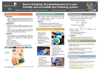 City Health and Active Travel: Health Data and Transport Strategy
A case study of Leeds Bradford Super Highway
Background
How does transport affect health and how transport related
health inequalities?
Car Accidents
186209 casualties and 1732 fatalities
The main reason of death for 15-29.
Half of all road traffic deaths are among pedestrians, cyclists and motorcyclists.
Deprived areas face inequalities
Air pollution
In 2012 air pollution lead to 6.5 million premature deaths, more than 1/9 of
the whole deaths, transport is now considered the main source of urban air
pollution
Active Travel and Physical activities
Reduce obesity, diabetes the risk of all-cause mortality
Benefit to mental health.
WHO recommend 150 minutes physical activities at least
In developed countries, cycling is dominated by the rich, the poor face inequalities in active travel.
The relationship between the risk of
all-cause mortality and non-vigorous
physical activities
1
What can active travel achieve
Improve physical and mental health
Solve congestion and air pollution problems(more efficiency than promotion public transport and improving
technologies)
2
Scope
Leeds-BradfordCycle
Superhighway
3 Objectives
Collect and analyze health related data and assess the health impact of
Leeds-Bradford Superhighway.
Provide improvement proposal based on the health impact assessment.
4 Methodology
Evidence Collection
Accident data: Leeds Road Traffic Accident Data: 2009-2016.
Deprived distribution: Deprived map UK
Superhighway report: Cityconnect website
Leeds cycle policy in Leeds City Council :Cycle in Leeds
Cyclists’ satisfaction and behaviour: Questionnaire
Cycle flow: Traffic survey
Data analysis
 GIS: QGIS can help in determining the
location of traffic accidents.
Health Economic Assessment Tool (HEAT): For
determining the benefit of physical activities.
Other data analysis software: Excel and R.
Health Impact Assessment (HIA) Process
Use check list to make sure is this scheme related to
public health, health inequalities to determine the
necessity of HIA.
Determine the scheme description, objectives and
context, spatial and temporal scope, the involved
population, possible health impact and related
policies. The purpose of this stage is to identify the
indicators for appraisal stage.
Multi-criteria decision analysis is commonly used in
this stage, first development a multi-criteria framework
and give weight to each indicator. Then evaluate each
indicator. Finally calculate the final marks (P.C. Bueno
et al, 2015)
Make conclusion of the health impact of the scheme
Critically review and discuss about the process of HIA
Improvement proposal
Based on the problems found in the evaluation process, the opinion of
cyclists and the review the effeteness of existing scheme
Supervisor: Ann Jopson Second Reader: Charlotte Kelly Student: Zhishen Xu Email:ts16zx@leeds.ac.uk
Screening
Scoping
Appraisal
Decision
Mornitor
Length 23km(the longest cycleway in the north of England) Cost £29.26m (package cost)
Location from east Leeds to Bradford Time June 2013-September 2015
 