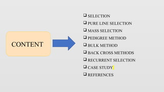Selection Breeding for Crop Improvement .pptx