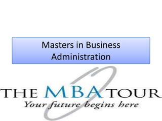 Masters in Business Administration 