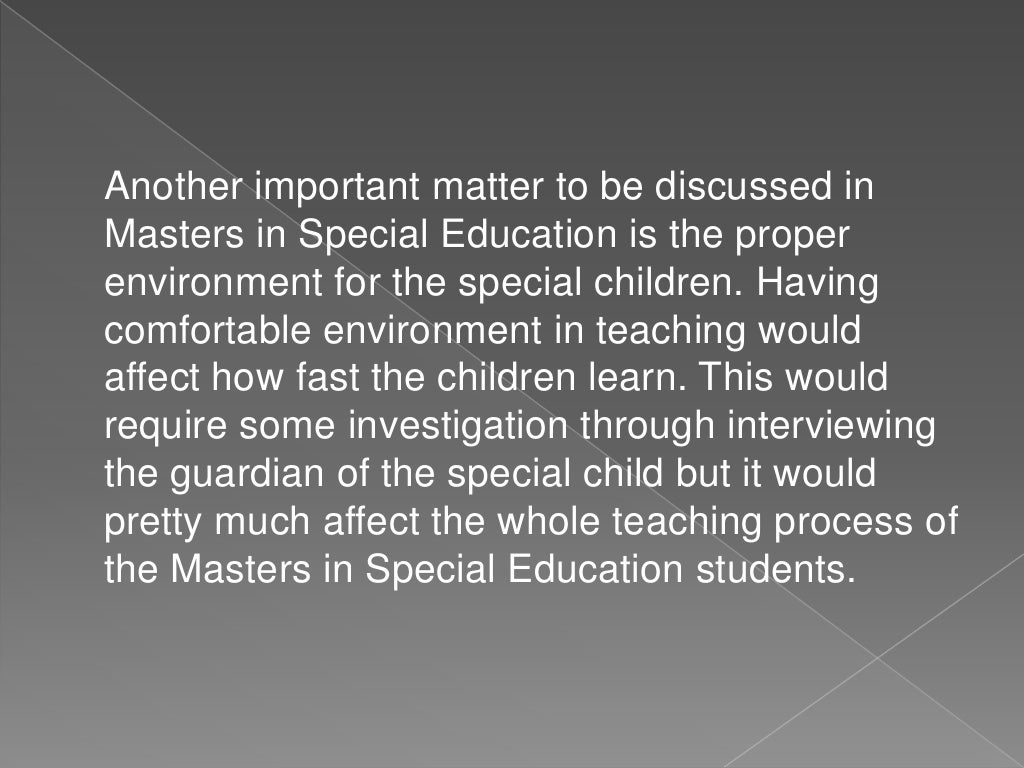 special education masters thesis topics