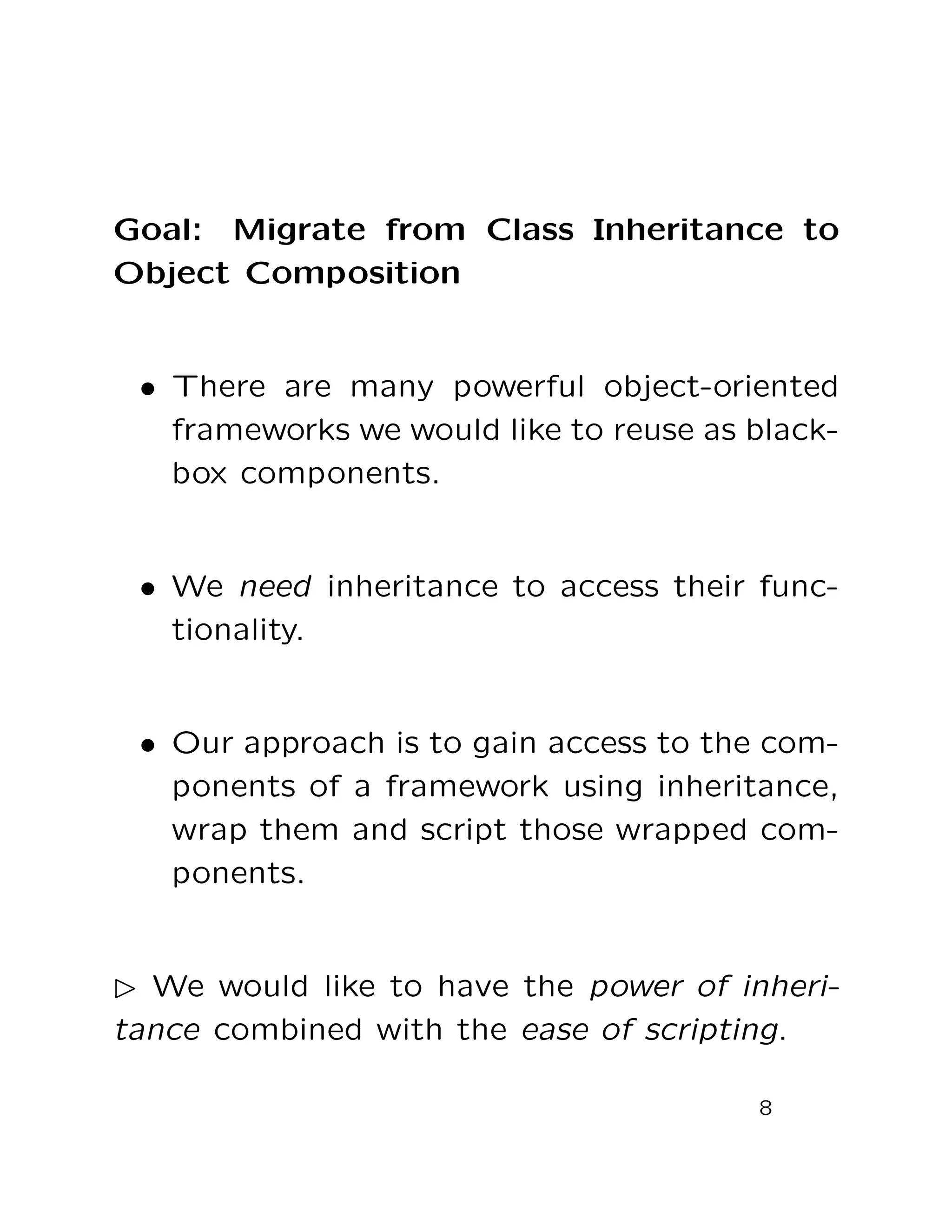 Enabling White-Box Reuse in a Pure Composition Language