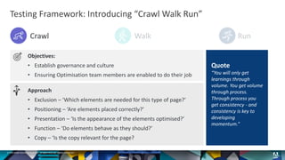 The Crawl-Walk-Run of Optimization | Masters of Conversion by VWO | PPT