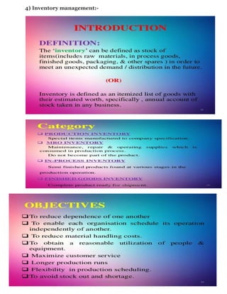 4) Inventory management:-
 