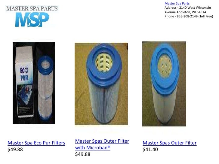 Master spa filters