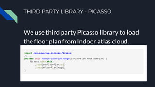 THIRD PARTY LIBRARY - PICASSO
We use third party Picasso library to load
the floor plan from Indoor atlas cloud.
 