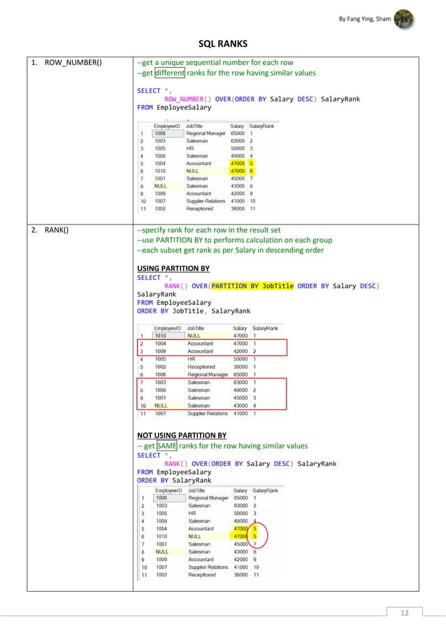 sql ppt for students who preparing for sql | PDF