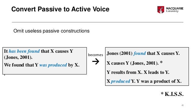 Thesis passive voice