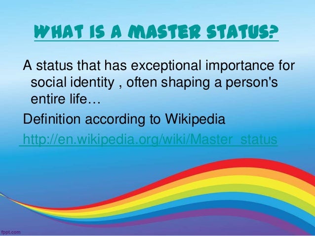 Master Status Master status
