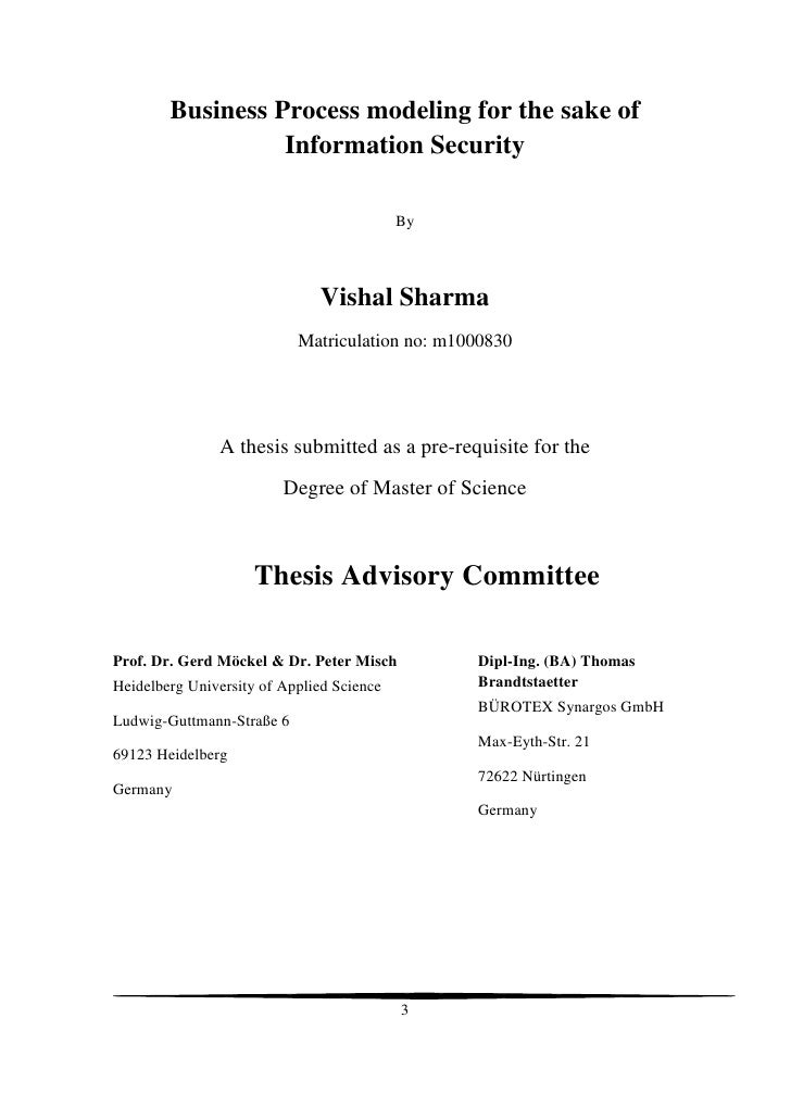 Syllabus, Thesis Project for the Degree of Master of Science in Mathematics