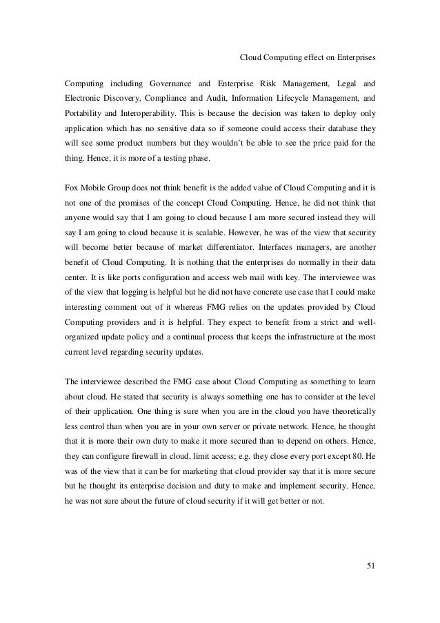 Master thesis cloud computing security