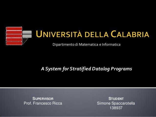 Database systems master thesis presentation