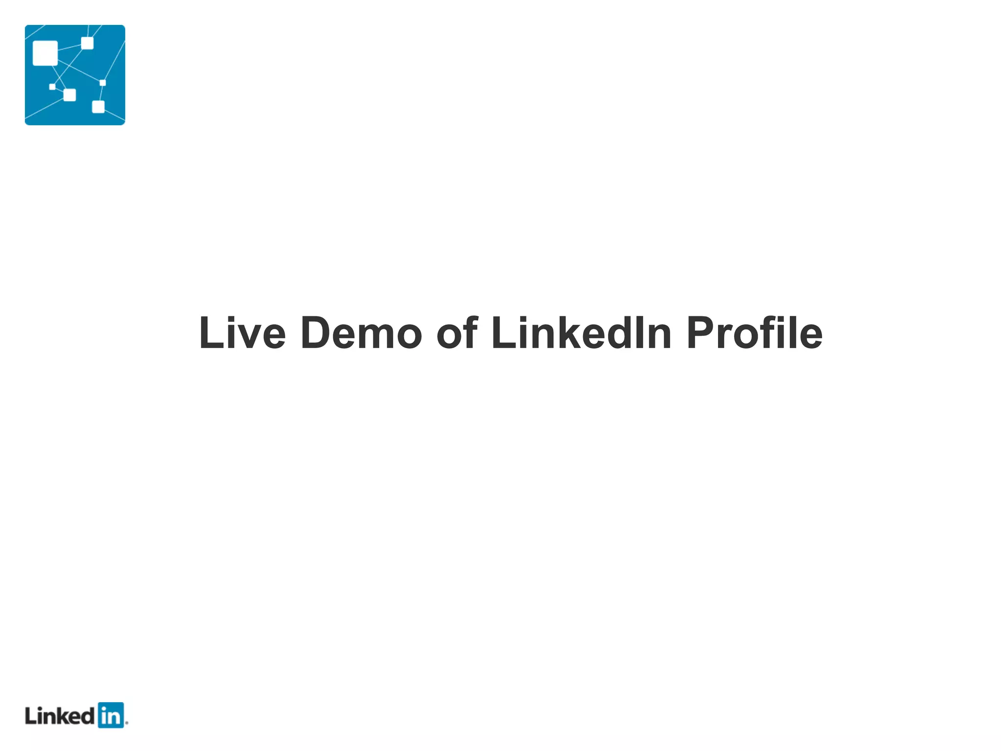 Live Demo of LinkedIn Profile 
