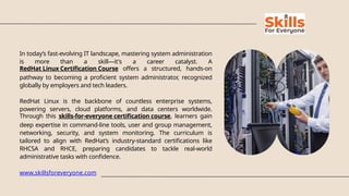 Master System Administration with a RedHat Linux Certification Course.pptx