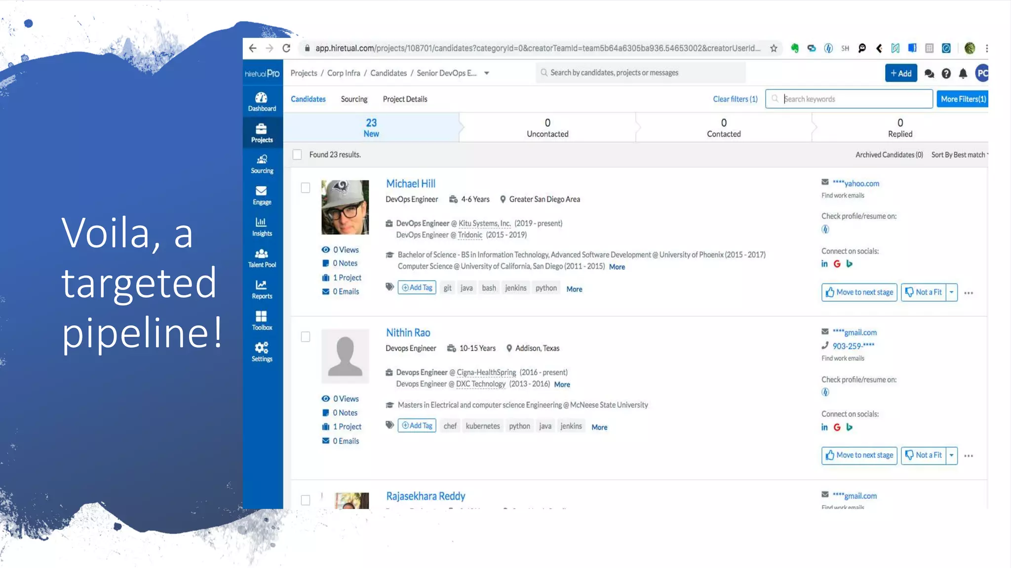 Voila, a
targeted
pipeline!
 
