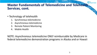 Master Telemedicine Coding, Compliance, and Reimbursement for 2019 | PDF