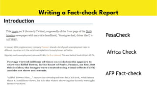 HOW TO WRITE A FACT-CHECK: Master the art of writing a fact-check | PDF