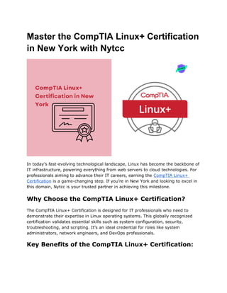 Master the CompTIA Linux+ Certification in New York with Nytcc.docx