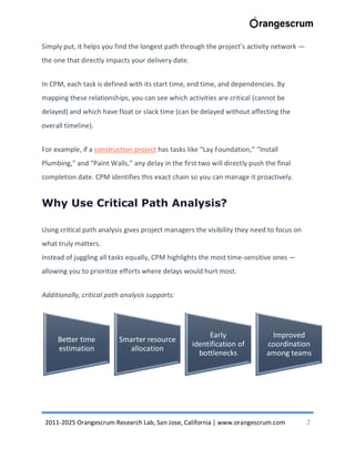 Master the Critical Path Method (CPM) for Smarter Project Scheduling | PDF