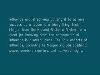 Master the Four Components of Influence 