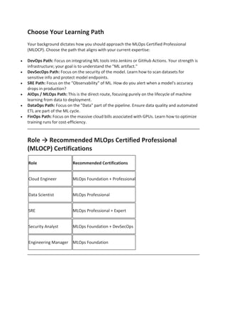 Mastering the MLOps Certified Professional (MLOCP) for AI Deployment | PDF